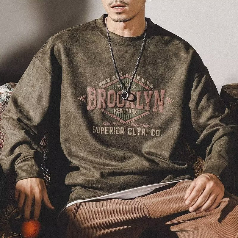 Sudadera vintage de estilo americano para hombres