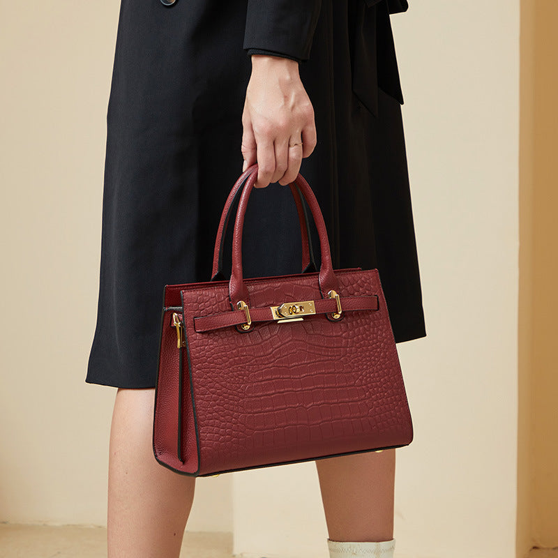 Bolso de cuero de gran capacidad