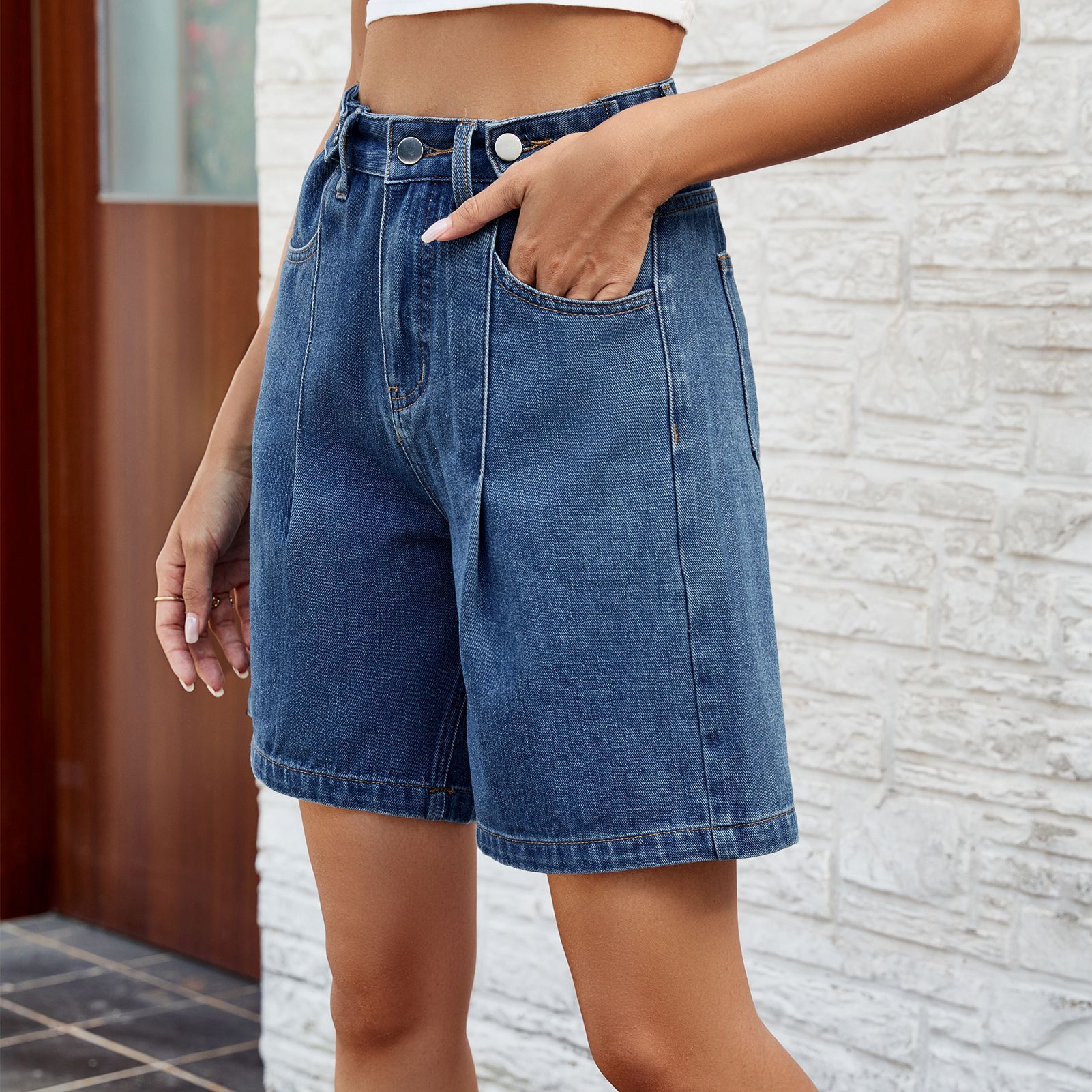Bermudas de Mezclilla con Cintura Ajustable – Esenciales para el Verano