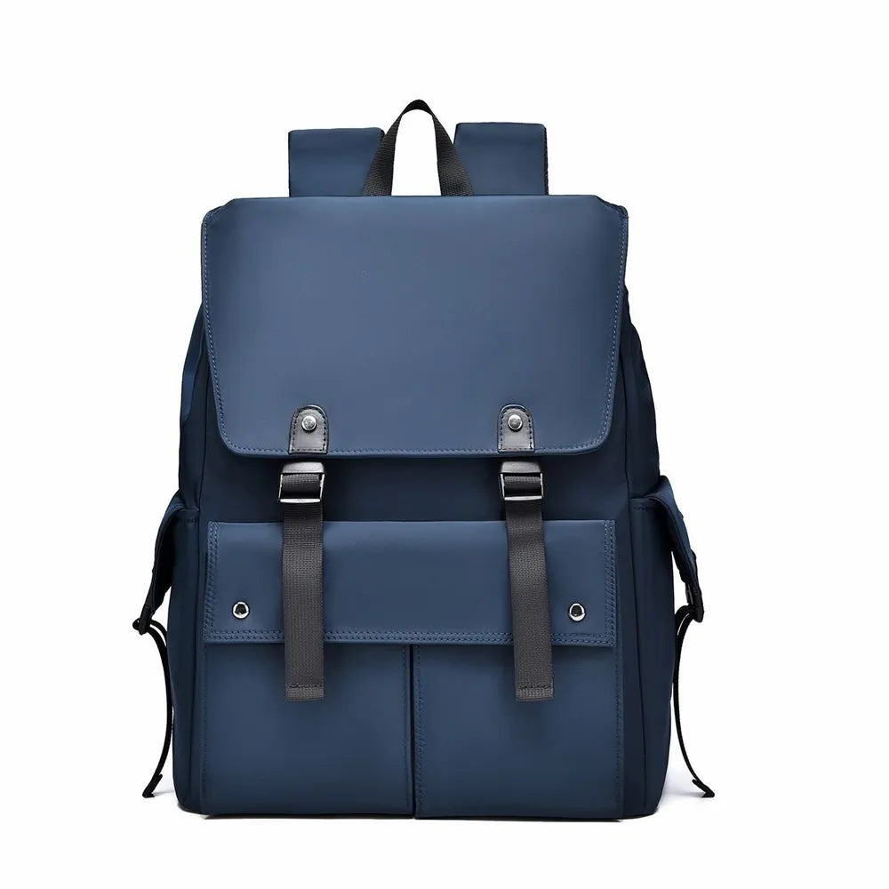Mochila de Piel Sintética con Múltiples Bolsillos – Estilo Urbano y Funcionalidad
