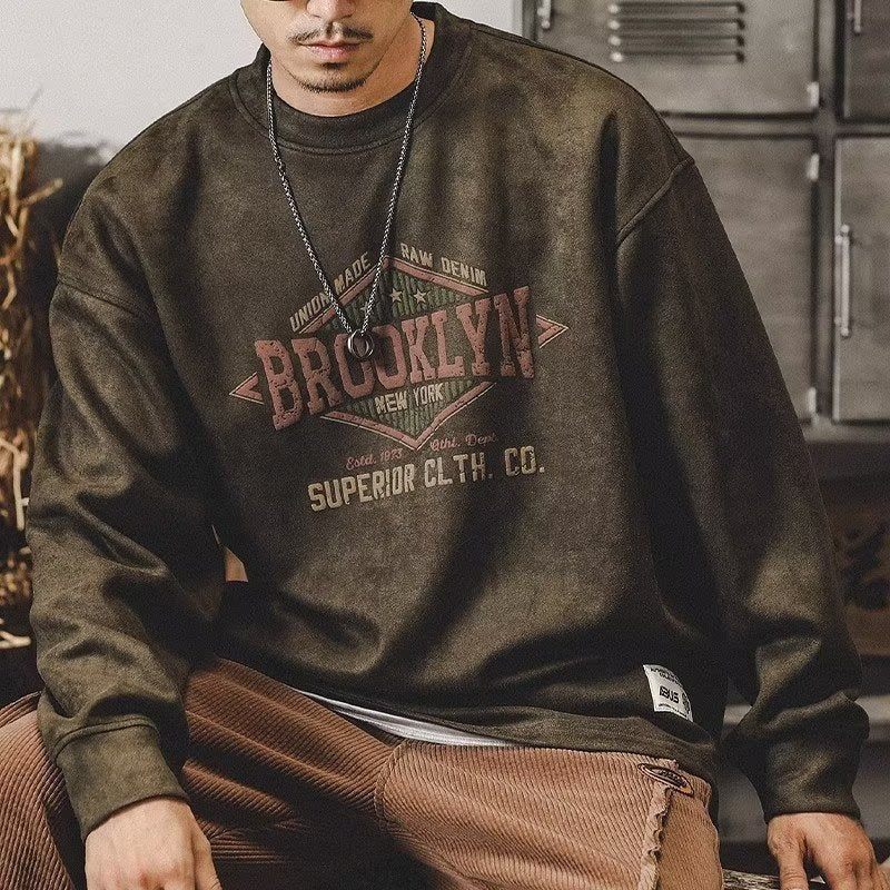 Sudadera vintage de estilo americano para hombres