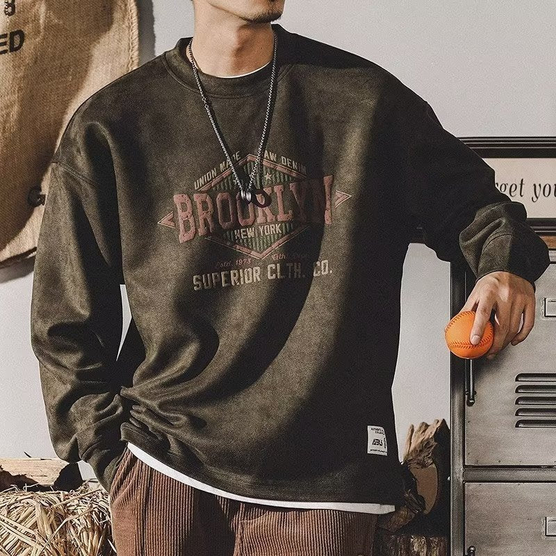 Sudadera vintage de estilo americano para hombres